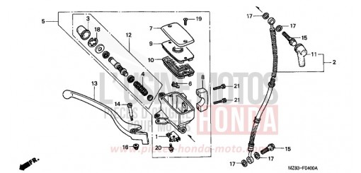 FR. BRAKE MASTER CYLINDER VT600CR de 1994